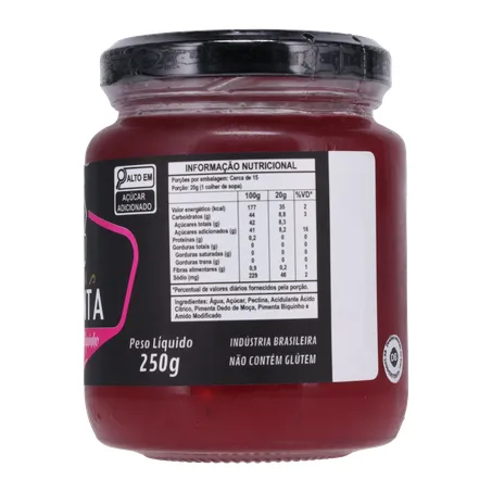 Geléia para churrasco mestre churrasqueiro pimenta biquinho vidro 250g 360-9