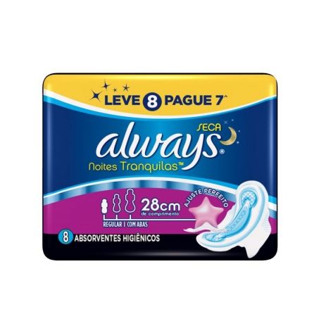 ABSORVENTE NOTURNO SECA C/ABAS ALWAYS C/8