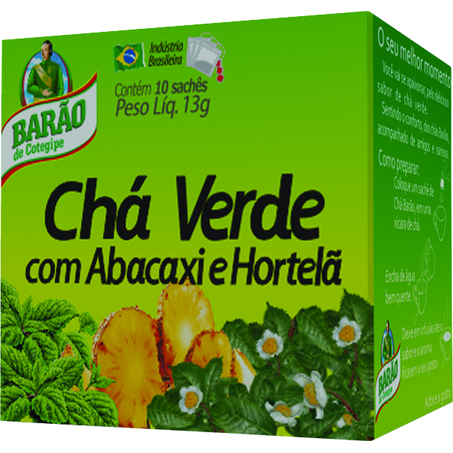 Chá barão abacaxi com hortelã