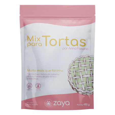 Mix de Farinhas Para Torta Sem Glúten Zaya Pouch 480G
