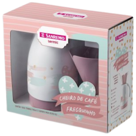 Cj bule 700ml+suporte p/filtro cafe n102 sanremo sr1011/70