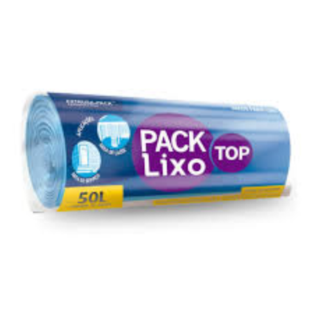 Saco p/ lixo pack lixo top azul 50l