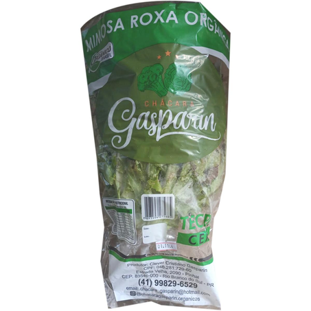 Alface-mimosa Roxa Gasparin 150g - Orgânica