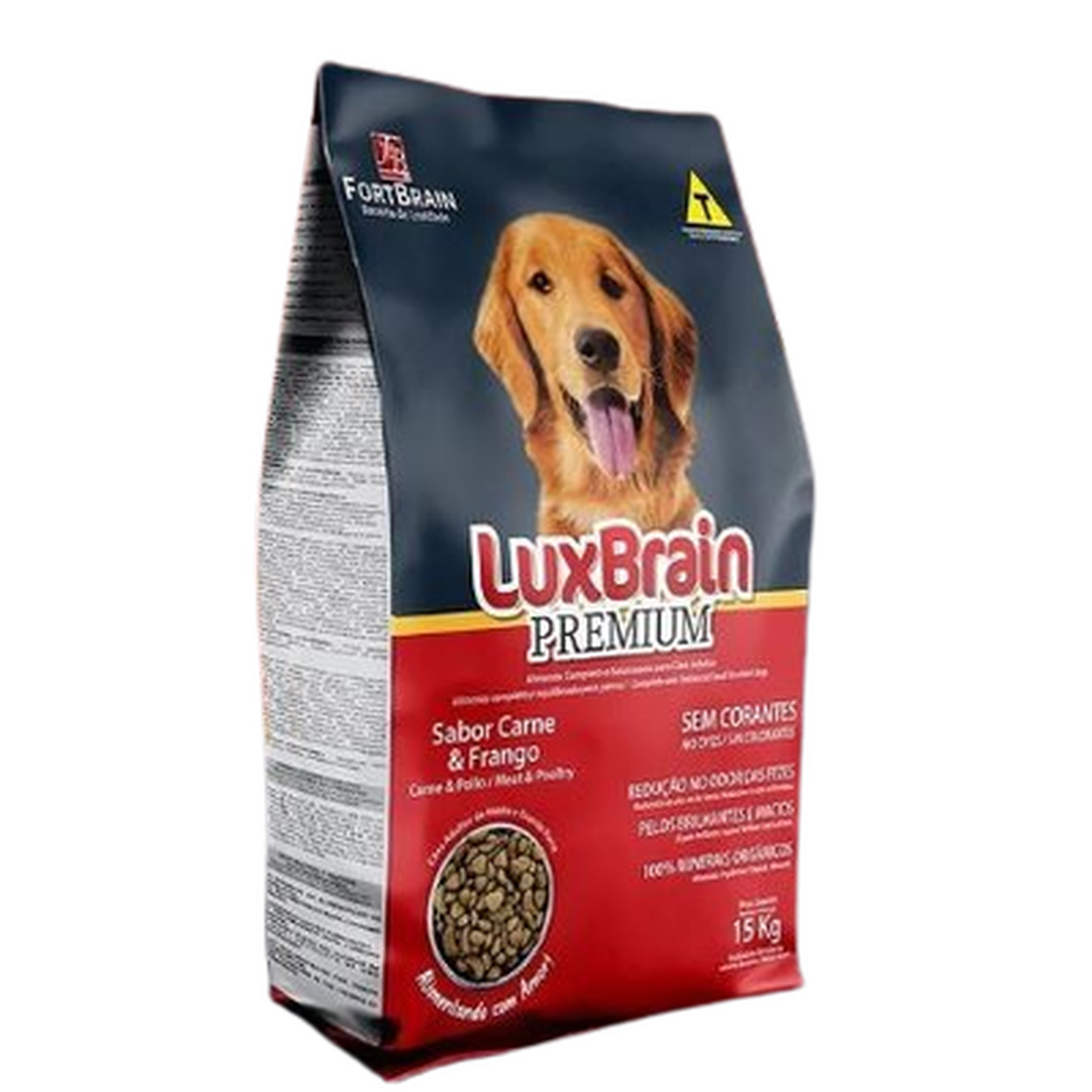 Luxbrain premium carne e frango 15kg