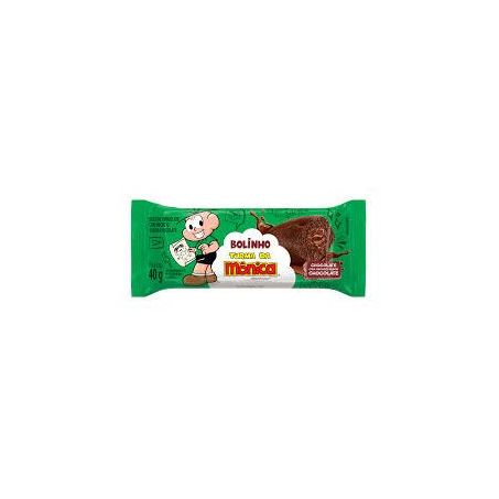 Bolinho Casa Suíça Turma Da Mônica Chocolate Com Recheio Chocolate Pacote 40g 
 