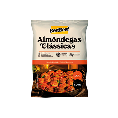 ALMONDEGAS BEST BEEF TEMPERADAS CONGELADAS 500G