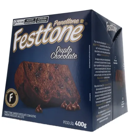 Panettone Duplo Chocolate Festtone 400G 360-21