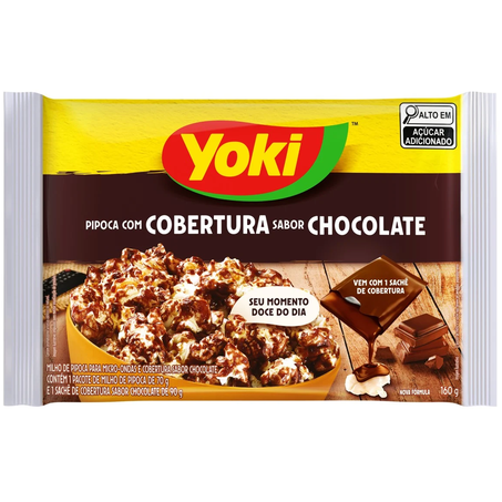 PIPOCA P/MICRO YOKI COBERTURA CHOCOLATE 160G