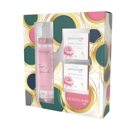Body Splash Giovana Baby 260ml + 2 Sab 90g Classic
