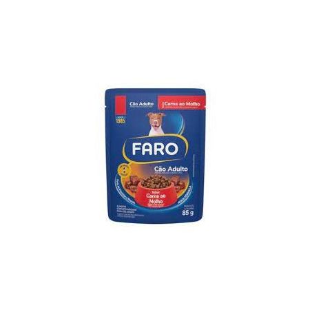 RACAO CAO FARO ADULTO CARNE SC 85G