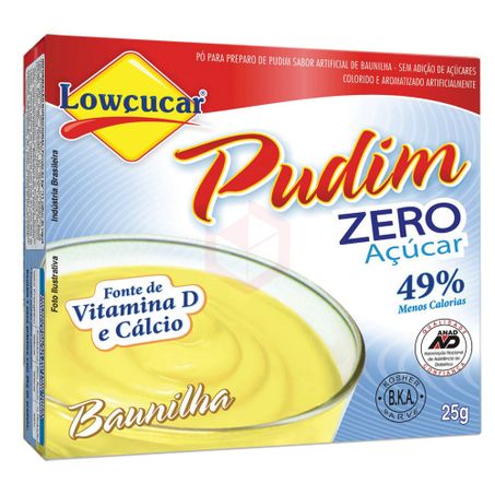 Pudim em pó lowçucar zero baunilha 25g