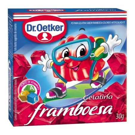 Gelatina framboesa dr. oetker 30g