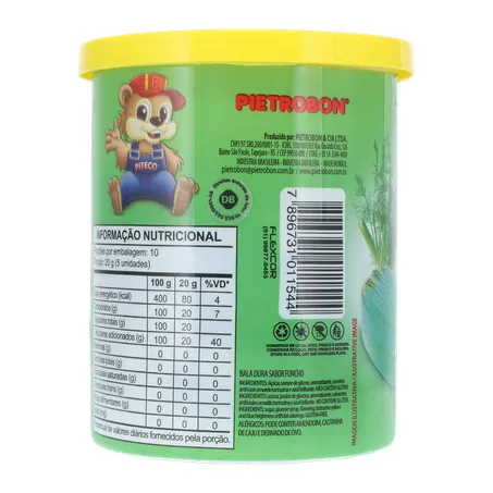 Balas Funcho Erva Doce Pietrobon Pote 200gr 360-26