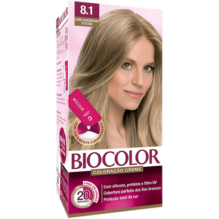 Tintura Biocolor N. 8.1 - Louro-acinzentado - Mini Kit