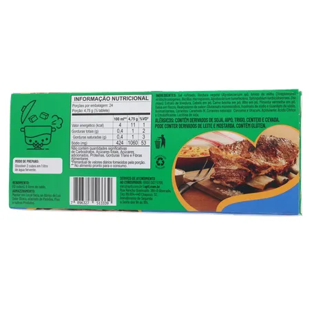 CALDO DE COSTELA EM CUBO APTI CAIXA 114G 360-19