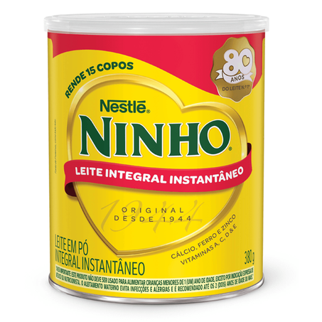 Leite em Pó Nestlé Ninho Integral Lata 380gr