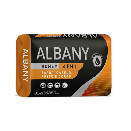 Sabonete Albany Suave Masculino Laranja 85g