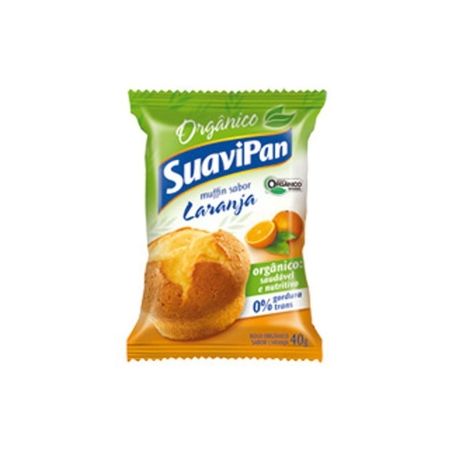 Bolinho Muffin Suavipan Orgânico Laranja Pacote 40G