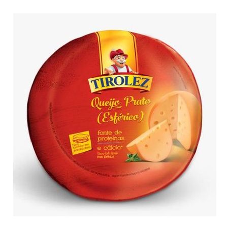 Queijo Prato Tirolez Kg Esferico Inteiro