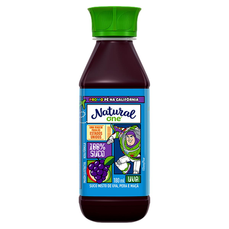 Suco Natural One 180ml - Maçã/ Pera/ Uva - Pet