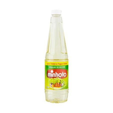 Vinagre Minhoto Embalagem Leve 750ml Pague 500ml