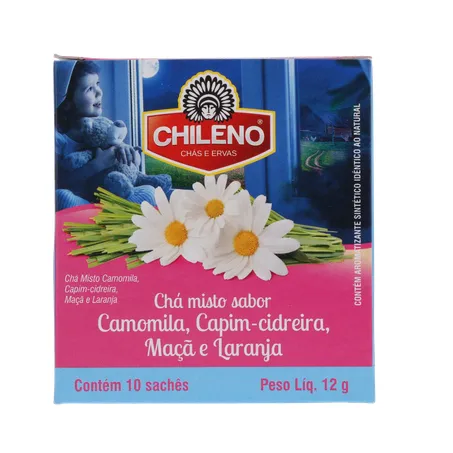 Chá Misto Chileno Camomila, Capim-Cidreira, Maçã e Laranja Sachê 1.2gr - Caixa com 10un - 12gr 360-0