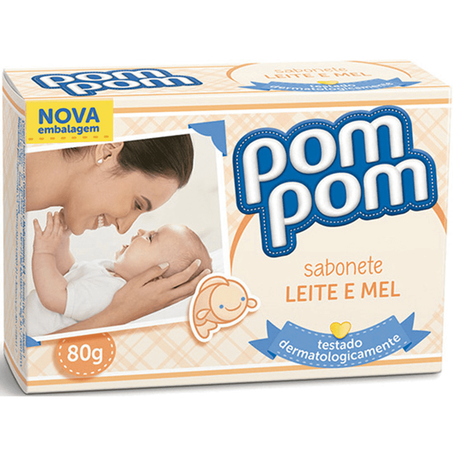 Sab pom pom inf leite e mel 80g