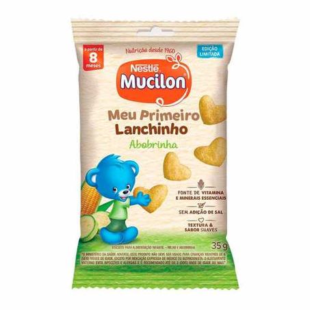 Biscoito Nestlé Mucilon Lanchinho Integral Abobrinha Pacote 35g 
 