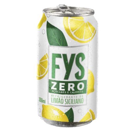 Refrigerante fys 350ml lata limao siliciano zero un