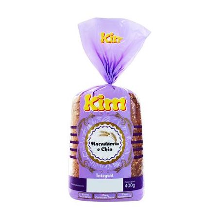 Pão de Forma Kim Macadâmia Chia Pacote 400G