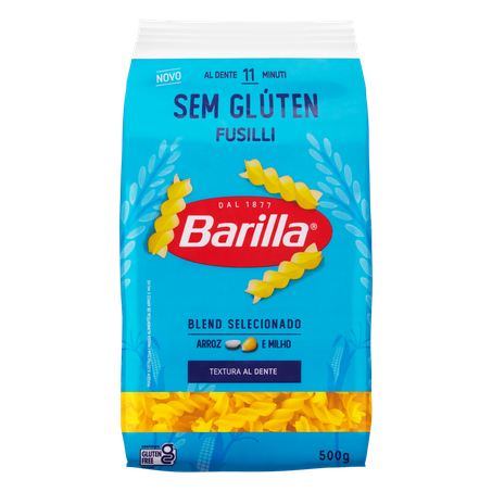 Macarrão de Arroz e Milho Fusilli Barilla Pacote 500g