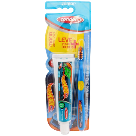 Escova dental condor jr hw +gel b2 2un