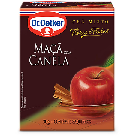 Chá Dr. Oetker 30g - Flores e Frutas - Maçã com Canela