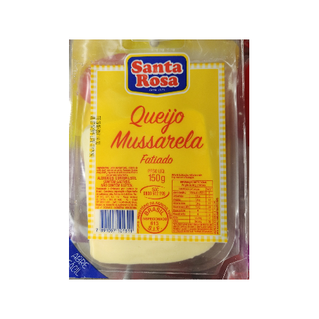 QUEIJO STA ROSA 150G MUSSARELA FATIADO