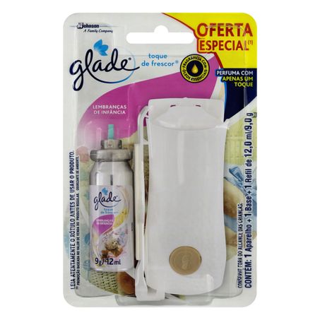 APARELHO E ODORIZADOR DE AMBIENTE LEMBRANÇAS DE INFÂNCIA GLADE TOQUE DE FRESCOR