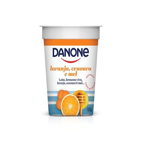 Iogurte danone natural laranja, cenoura e mel 160g