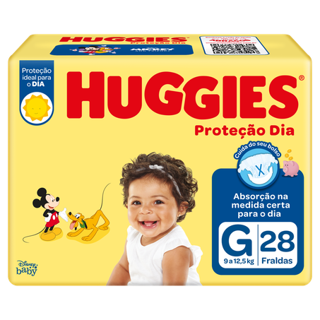 Fralda huggies proteção dia g pacote c/2