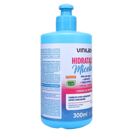 Creme de Pentear Vinilady Hidratação Micelar Frasco 300ml 360-31