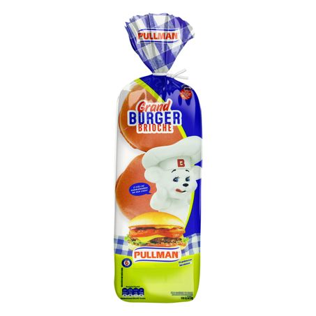 PÃO PARA HAMBÚRGUER BRIOCHE PULLMAN GRAND BURGER