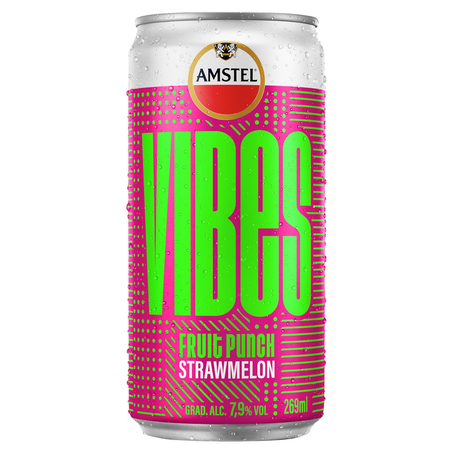Bebida Mista Amstel Vibes 269ml - Strawmelon - Lata