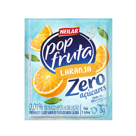 REFRESCO POP NEILAR ZERO LARANJA 8G