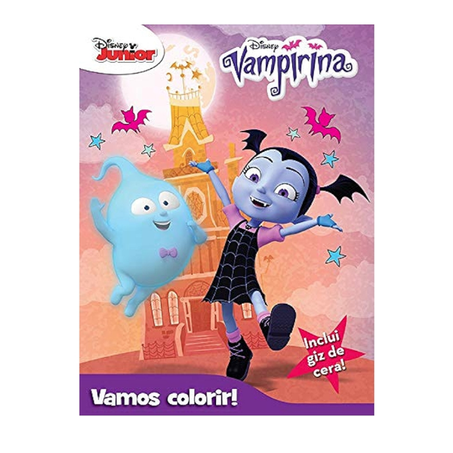 LIVRO VITROLA VAMOS COLORIR VAMPIRINA