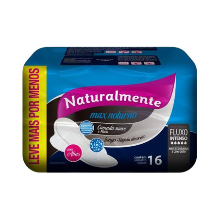 ABSORVENTE NATURALMENTE C/ABAS LV 16 POR MENOS    