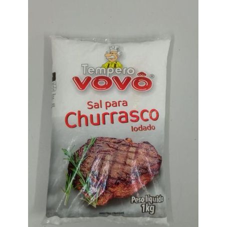 Sal grosso tempero do vovô para churrasco iodado 1kg