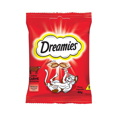 PETISCO DREAMIES GATOS ADULTOS CARNE 40G