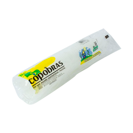 Copo plastico copobras tran.500ml c-50