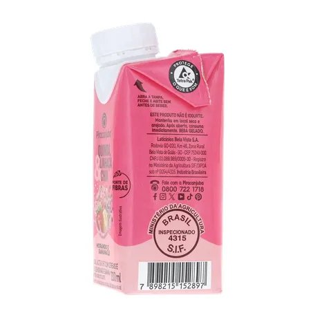 BEBIDA LÁCTEA PIRACANJUBA MORANGO/BANANA 200ML 360-7