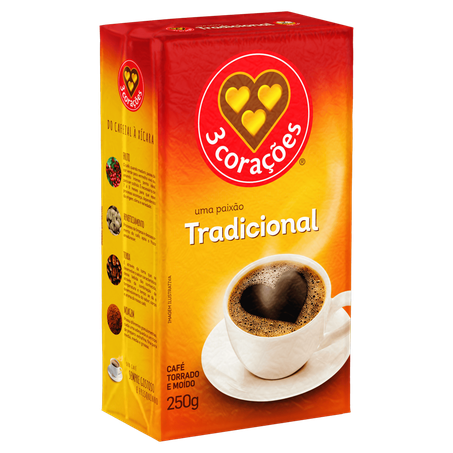 Café 3 Corações Tradicional Vácuo 250g