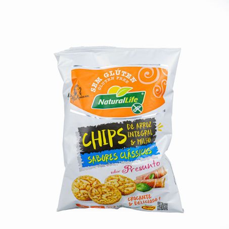 CHIPS DE ARROZ E MILHO SABOR PRESUNTO 70G