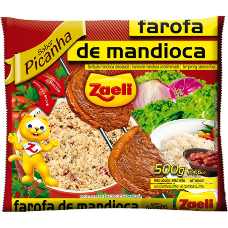 Farofa de Mandioca Temperada Zaeli 500g - Picanha